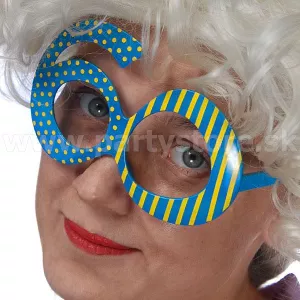 Okuliare narodeninové - 60 - modré, unisex, plast