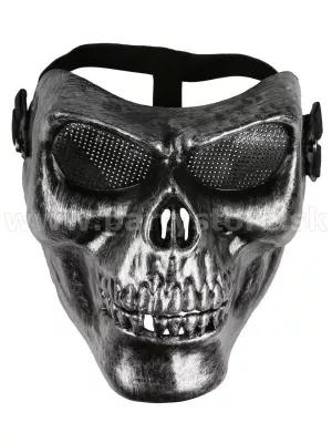 Maska - TOTENKOPF - čierno zlatá, plastová bez čela