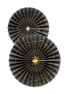 Dekorácie na zavesenie - Rozety - Trick or Treat -2ks 30 a 40 cm