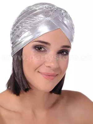 Turban - 20s METALLIC VINTAGE FASHION - strieborný, dámsky