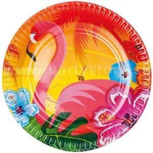 Taniere - HAWAIIAN FLAMINGO - priemer 23 cm, bal. 6 ks, papier
