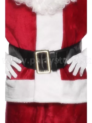 Opasok - MIKULÁŠ/SANTA CLASSIC - čierny s kovovou prackou 145cm