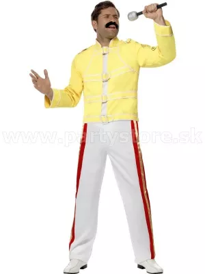 Kostým - FREDDIE MERCURY - žltý s bundou a nohavicami