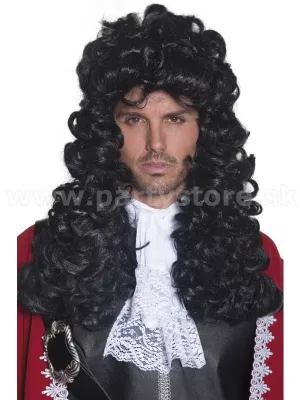 Parochňa - PIRÁT KAPITÁN LONG BEN - čierna, dlhá 66 cm, kučeravá