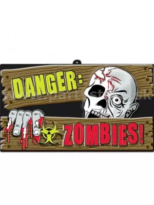 Dekorácia 3D - VÝVESNÝ ŠTÍT - ZOMBIES