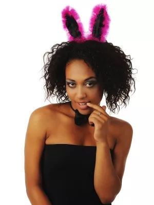 Zajačik set 2-dielny - PLAYBOY- čierno - ružový, dámsky