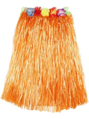 Sukňa - HAWAIIAN HULA MIDI - oranžová, dĺžka 60 cm, dámska