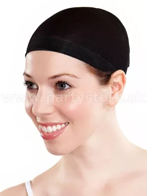 Čiapka pod parochňu 2 ks - BLACK STRETCH - čierna, elastická, balenie 2 ks