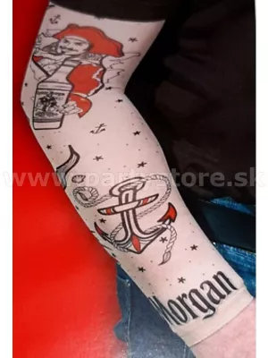Tetovanie falošné - CAPTAIN MORGAN - tetovaný rukáv, 2 ks