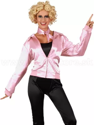 Bunda - 50s PINK GIRL - ružová so šatkou, dámska