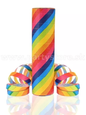 Serpentíny - RAINBOW - dúhové špirály, 18 roliek x 4 m, papier
