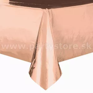 Obrus - METALLIC ROSE GOLD - ružovo zlatý, 137 x 274 cm, fólia