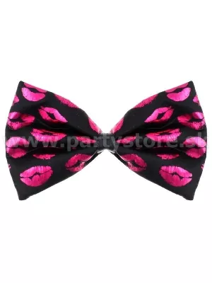 Motýlik - NARÚŽOVANÉ PERY - čierny s ružovými perami