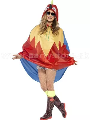 Pláštenka pršiplášť - PAPAGÁJ - Party Poncho Festival