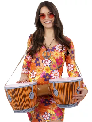 Bubny nafukovacie - HIPPIE BONGO - s popruhom, 27 x 25 x 62 cm