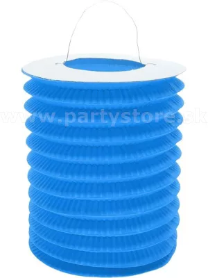 Lampión - VÁLEC - modrý, priemer 15 cm, papier