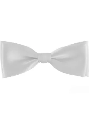 Motýlik - CLASSIC SATIN DELUXE - biely, 5,5 x 12 cm, pánsky