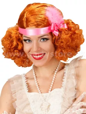 Parochňa - 20s FLAPPER - hrdzavo červená s čelenkou, dámska