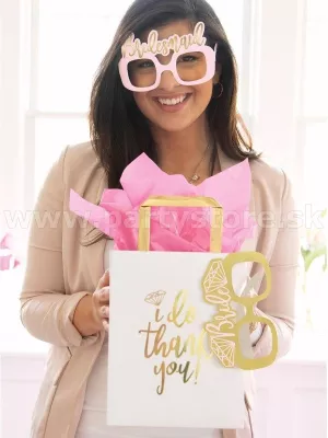 Okuliare - BRIDE - PINK & GOLD - bal. 4 ks, ružovo zlaté, kartón