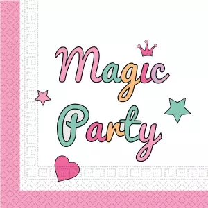 Obrúsky - JEDNOROŽEC - MAGIC PARTY - 33 x 33 cm, 20 ks, papier