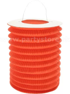 Lampión - VÁLEC - oranžový, priemer 15 cm, papier