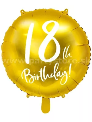 Balón - 18 narodeniny - 18th BIRTHDAY - priemer 45 cm, fólia