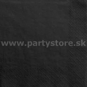Obrúsky - MONOCHROME - čierne, 33 x 33 cm, trojvrstvové, 20 ks