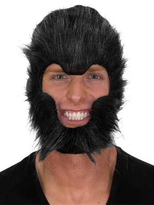 Maska - Vlkolak - sivá s elastickým uchytením, syntetické vlákno