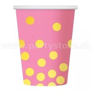 Poháre - SIMPLE ELEGANCE - ružové, 266 ml, bal. 6 ks, papier