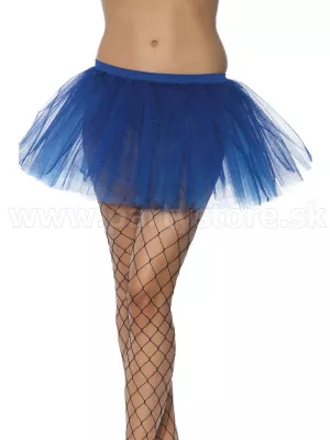 Spodnička tylová - TUTU - neónovo modrá, mini, vrstvená