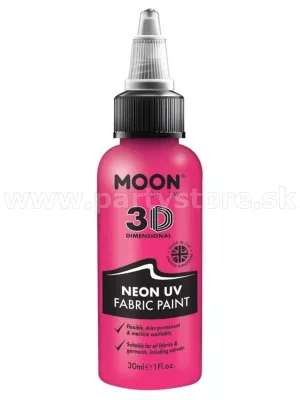 Farba na textil - NEON UV MOON - RUŽOVÁ, svieti pri UV, 30 ml