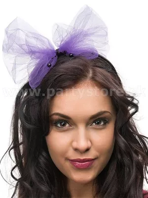 Čelenka - TYLOVÁ MAŠĽA - s čiernymi korálkami, fialová