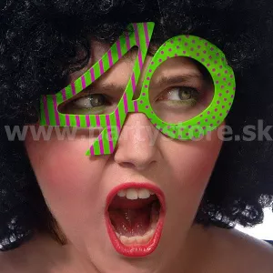 Okuliare narodeninové - 40 - jablkovo zelené, unisex, plast