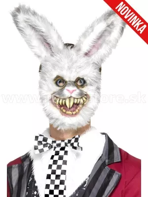 Maska - STRAŠIDELNÝ KRÁLIK - penová s plyšom