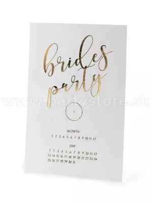 Pozvánky - BRIDE PARTY - s obálkami, 10,5 x 15 cm, 10 kusov