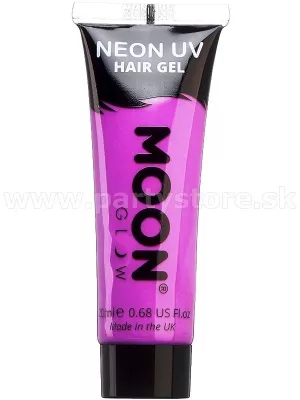 Gel na vlasy - NEON UV MOON - FIALOVÝ, svieti pri UV, 20 ml
