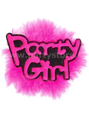 Ozdobná spona - Party Girl - s ružovým marabou