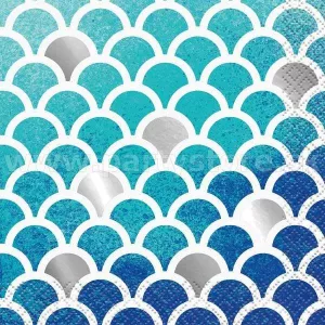 Obrúsky - OCEAN BLUE - 25 x 25 cm, bal. 16 ks, papier