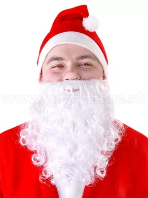 Brada + fúzy - MIKULÁŠ CLASSIC - biela, dĺžka 22 cm