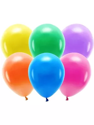 Balón pastel 26 cm – FAREBNÝ MIX - ECO NATURAL FUN – 100 ks, latex