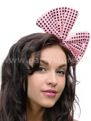 Čelenka – 1980s POP STAR – ružová filtrovaná maxi mašľa