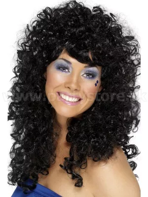 Parochňa - BOOGIE BABE - čierna, dlhá 60 cm, kučeravá, dámska