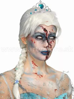 Parochňa - ZOMBIE - FROZEN - biela s vrkočom a korunkou