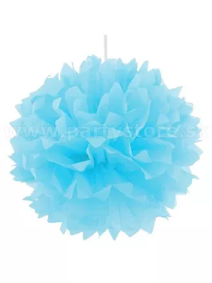 Dekorácia na zavesenie - POM POM - belasá, priemer 40 cm