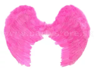 Krídla - ANJEL CHAMUELOM - ružové, 82 x 55 cm, originálne perie