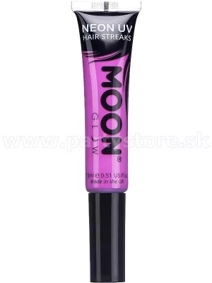 Špirála na vlasy - NEON UV MOON - FIALOVÁ, svieti pri UV, 15 ml