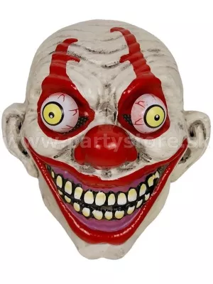 Maska - KLAUN JOKER KILLER - červený Make Up, pohybujúce sa oči