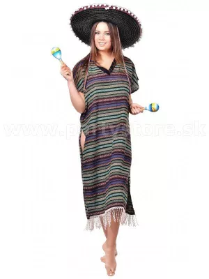 Pončo - SALTILLO TRADITIONAL MEXICAN STYLE - pruhované, dámske