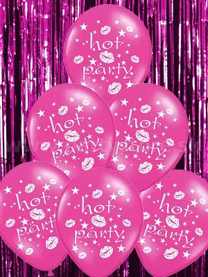 Balón metal 30 cm - HOT PARTY - ružový, 36 cm