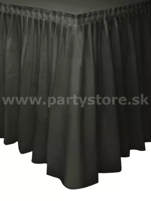 Sukňa stolová - BANQUET - čierna, 73 x 426 cm, 1 kus, plastová fólia